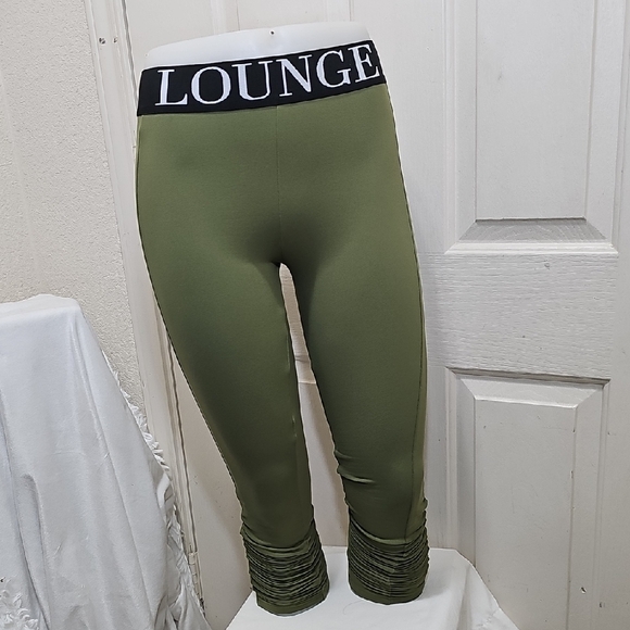 Lounge Olive Green Leggings - Picture 2 of 7